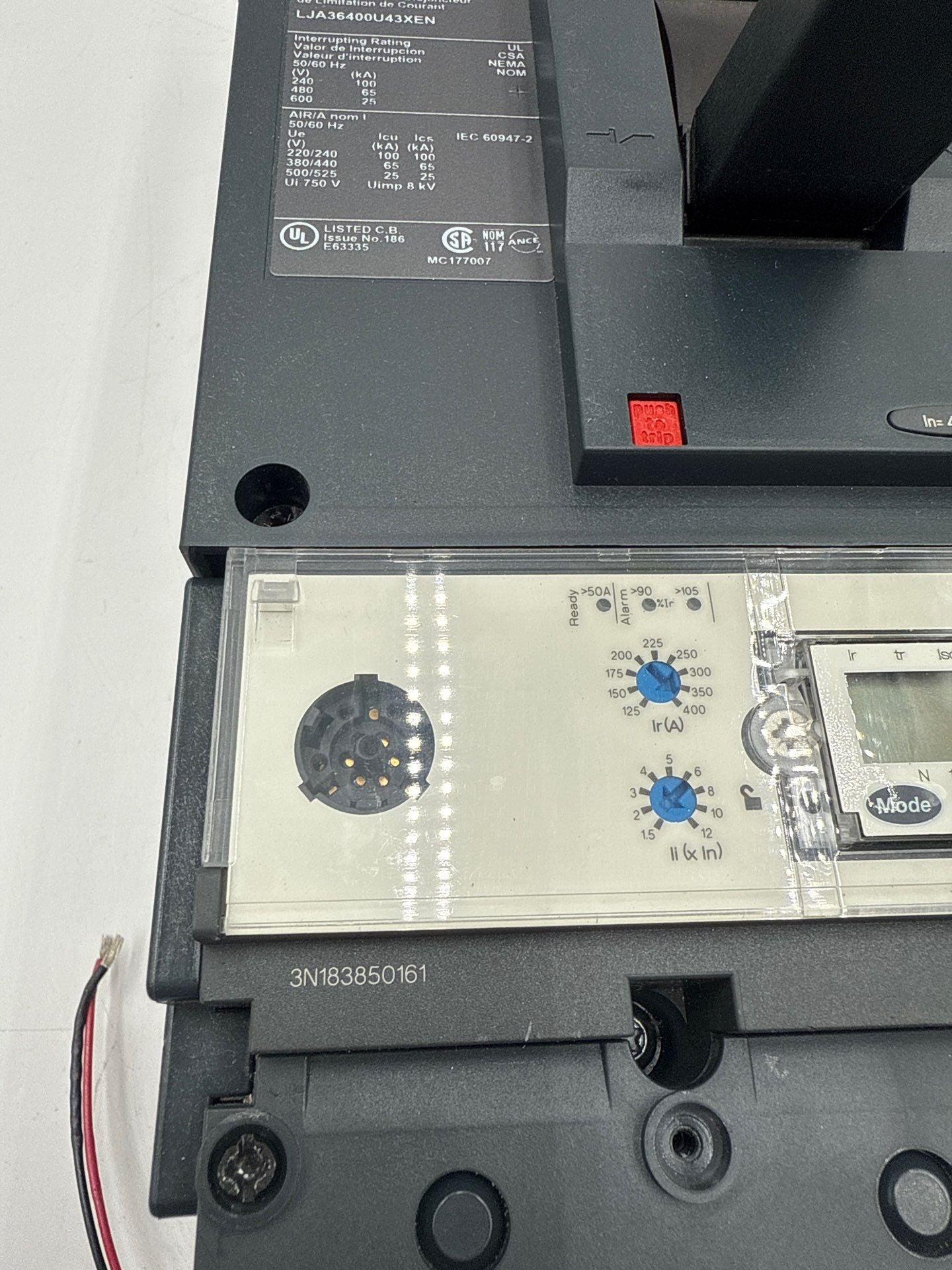 Square D LJA36400U43XEN I-Line Circuit Breaker 400A 3P 600V 3PH LJA 400 Amp Used