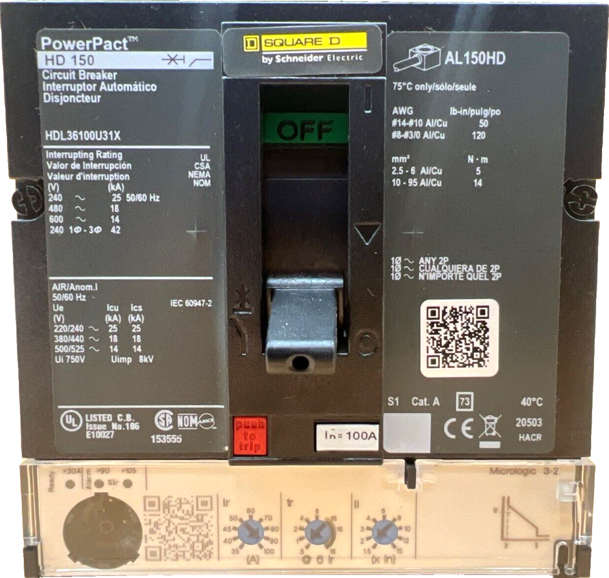 Square D HDL31600U31X New