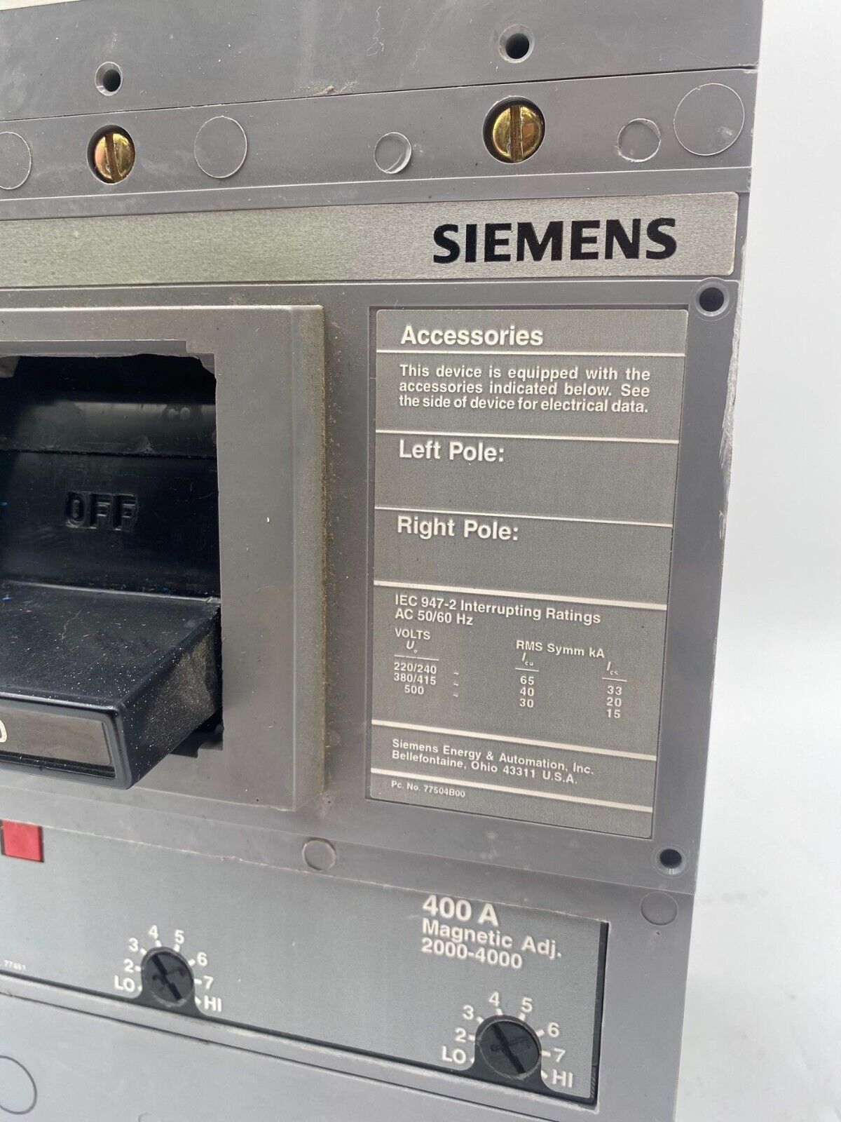 Siemens JD63F400 Used