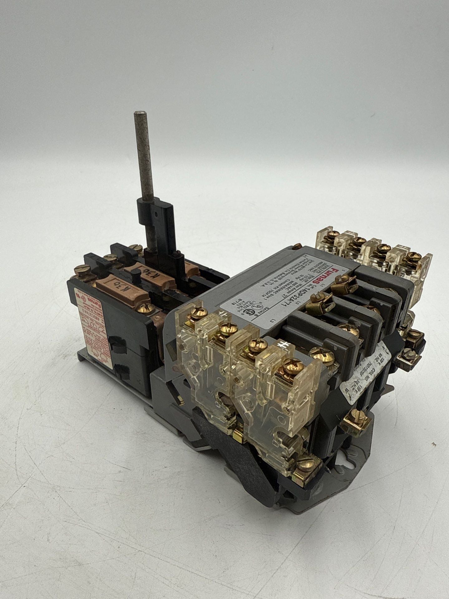 Furnas 14DP32AF71 Magnetic Starter 27A 3P 600V Size 1 Coil 110-120V Heater K36 Used