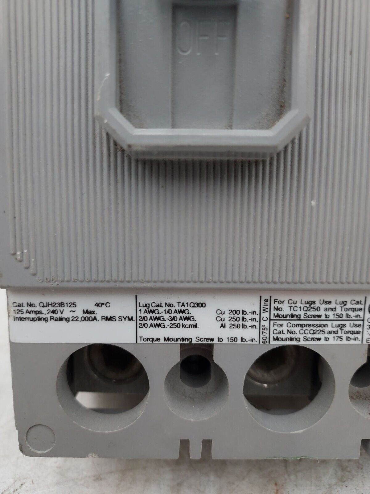 Siemens QJH23B125 Used