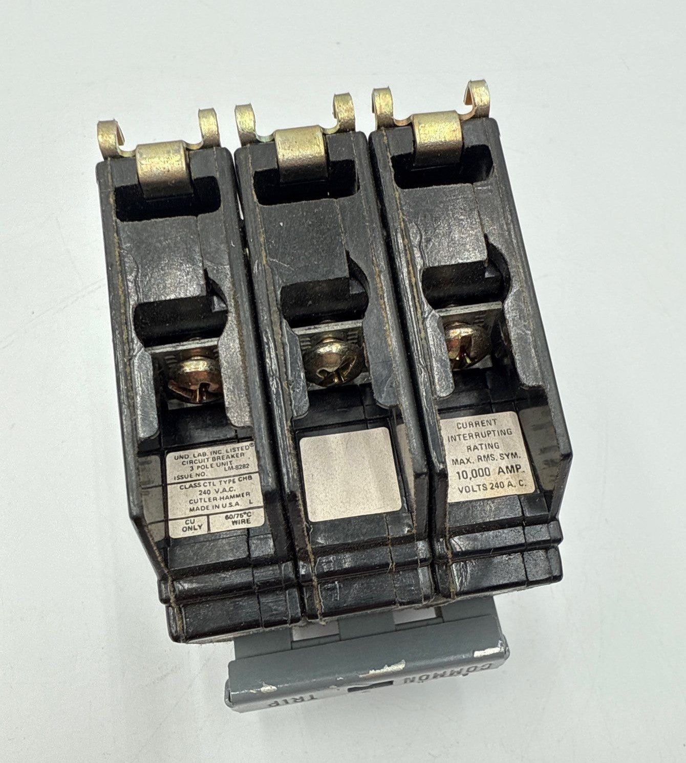 Cutler Hammer CHB320 Circuit Breaker 20A 3P 240V CHB 20 Amp 3 Pole Bolt On Used