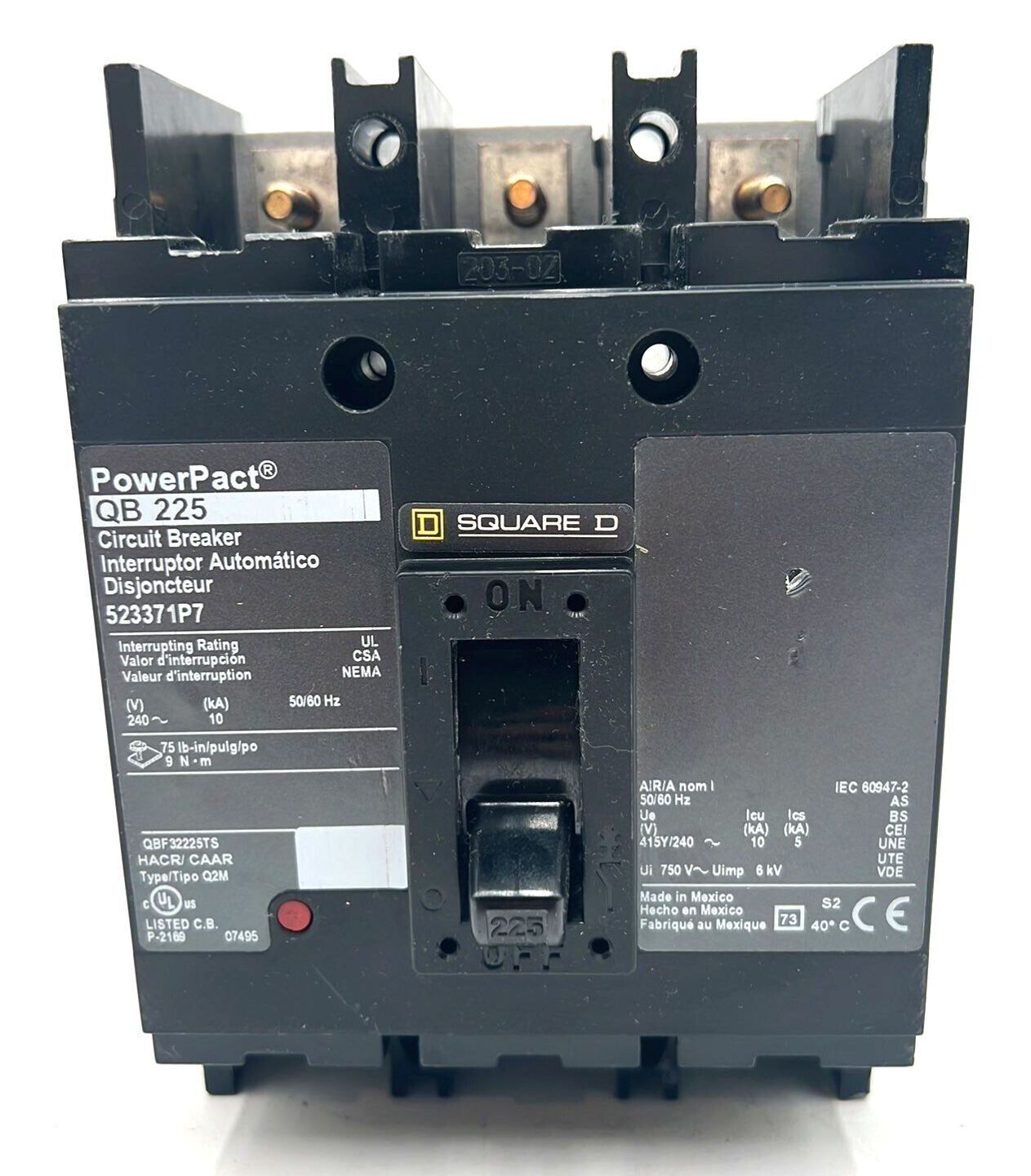 Square D QBF32225TS Used