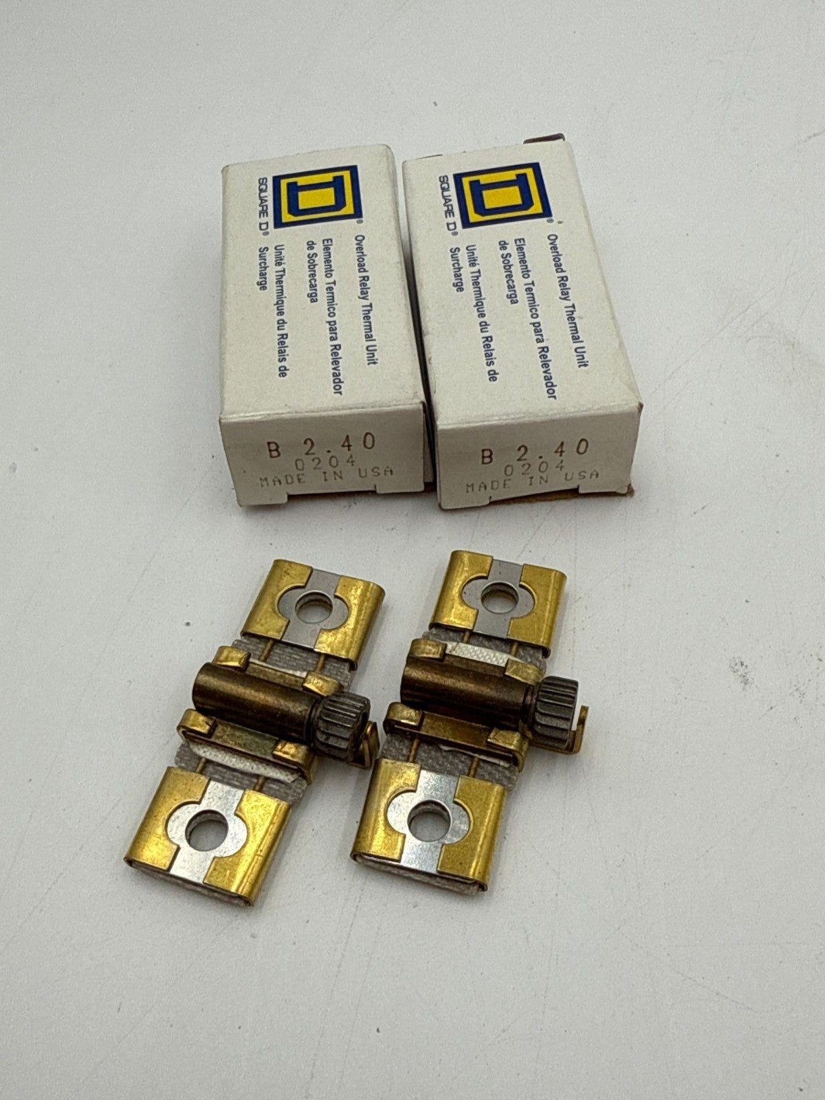 2PC Lot Square D B2.40 Thermal Overload Relay Heater Element Unit B240 2 Piece New
