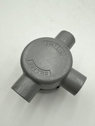 Killark GECTT-3 Conduit OUtlet Body 1” Hubs Tee Junction Box New