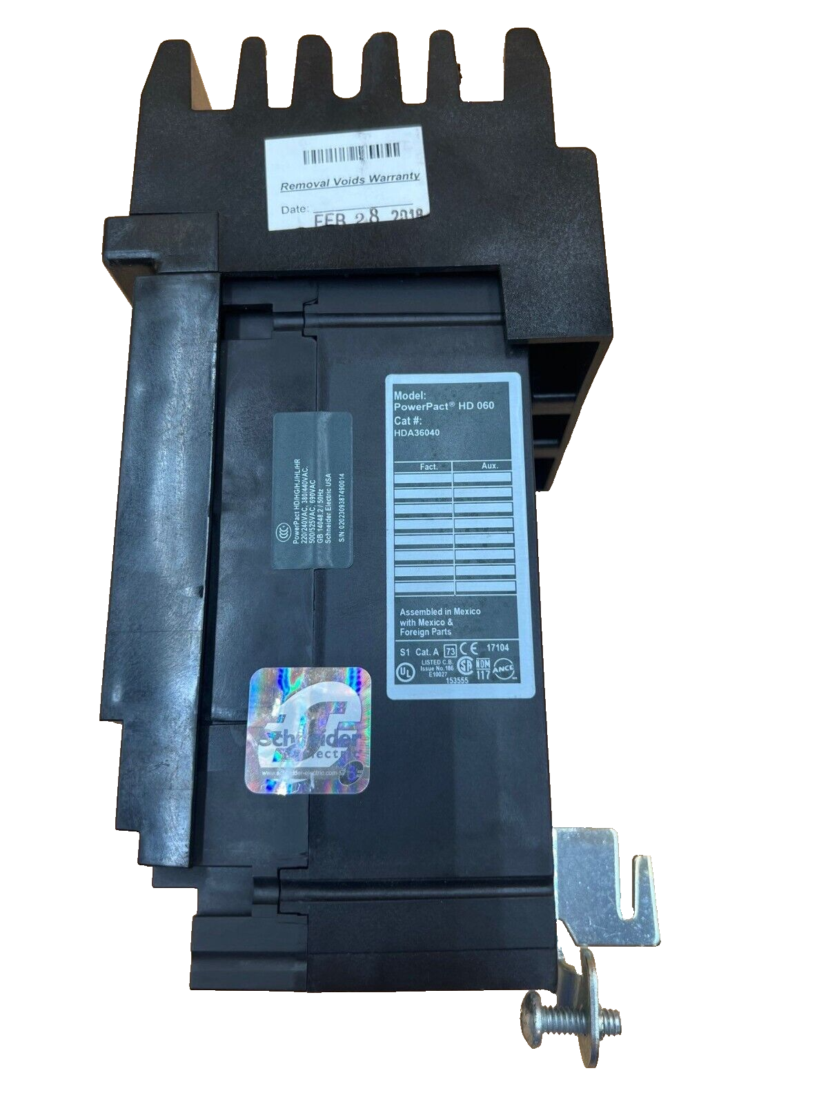 Square D HDA36040 Used