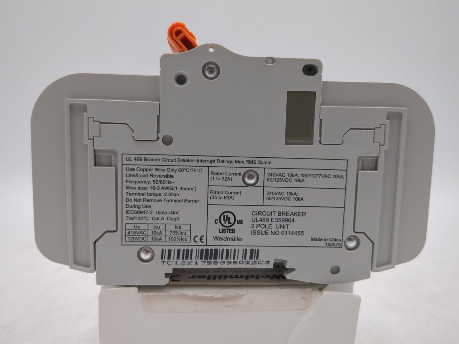 WEIDMULLER BR2C25UC New