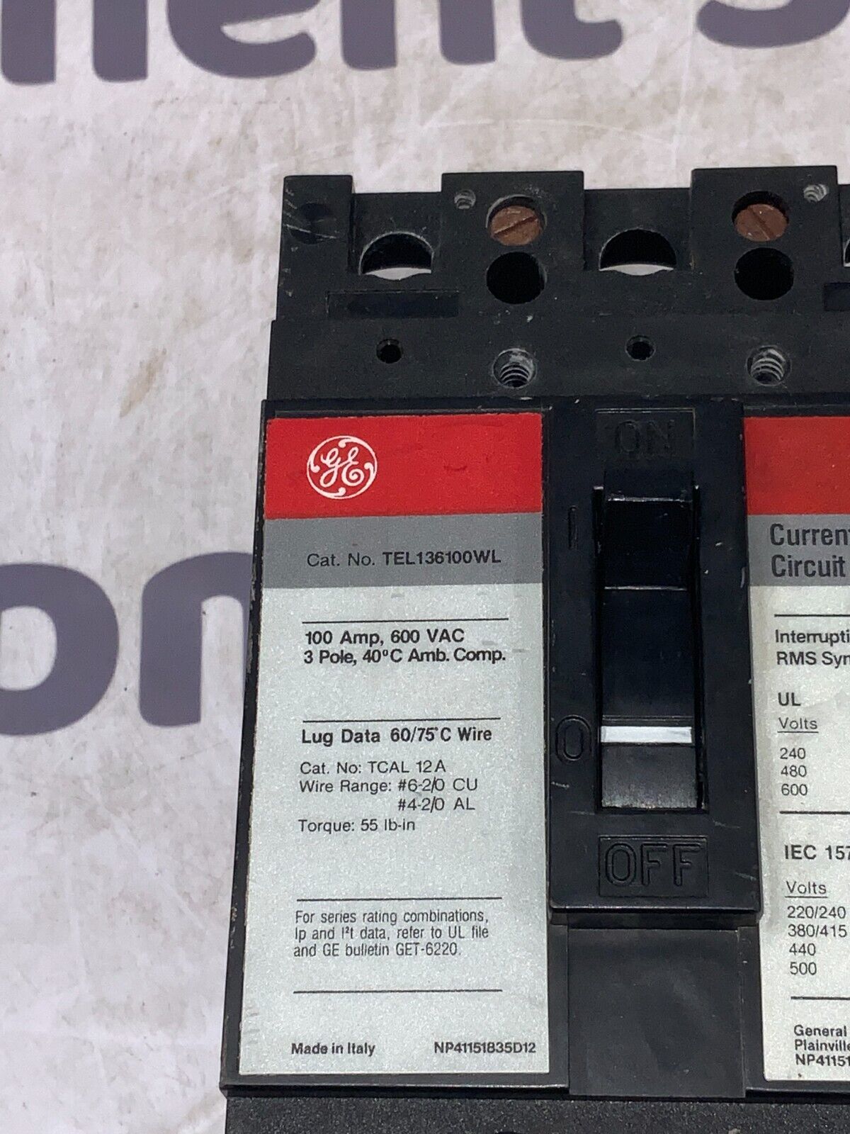 GE TEL13600WL Used