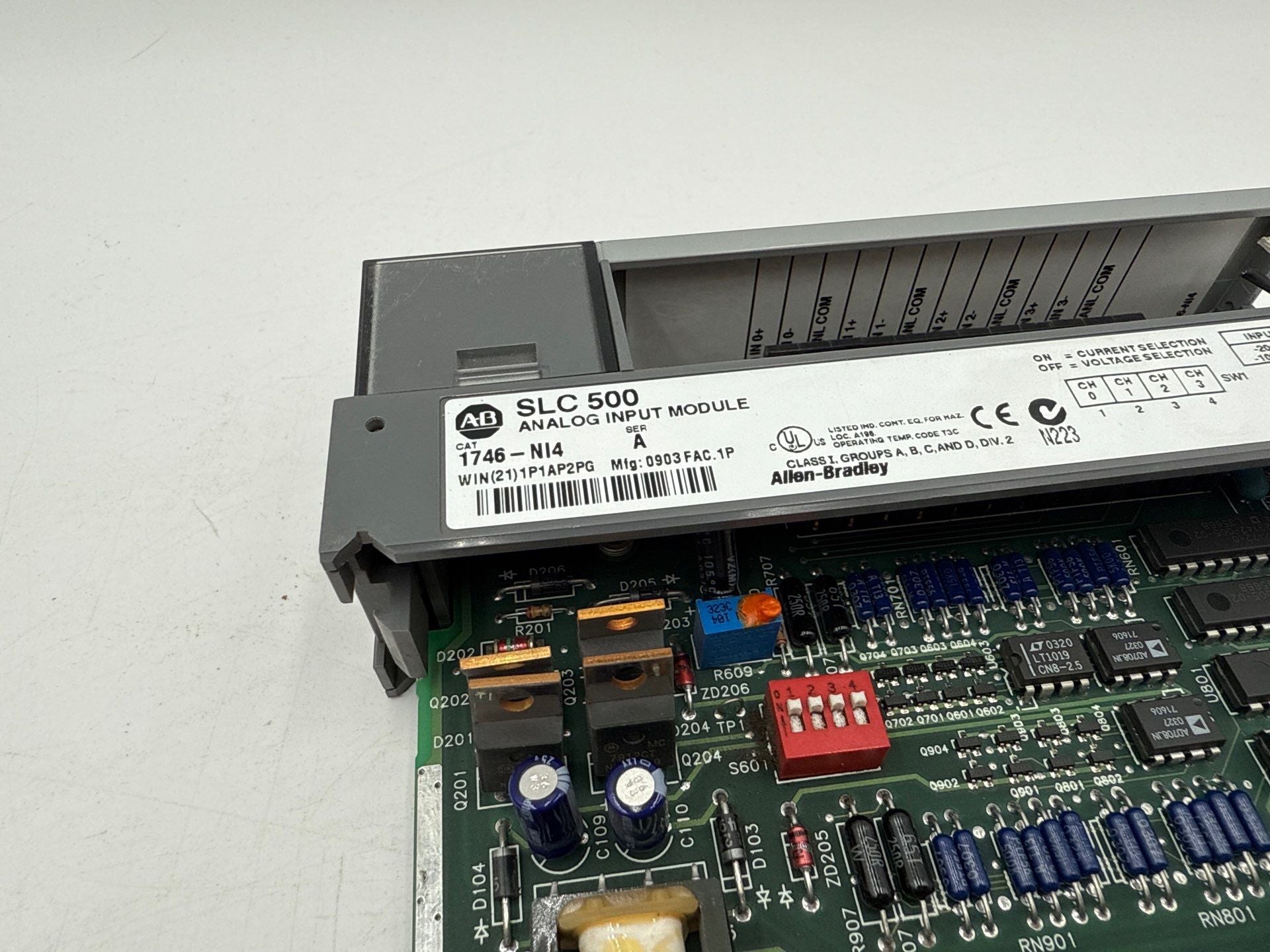 Allen Bradley 1746-NI4 Ser A SLC 500 Analog Input Module 4 Channel Used