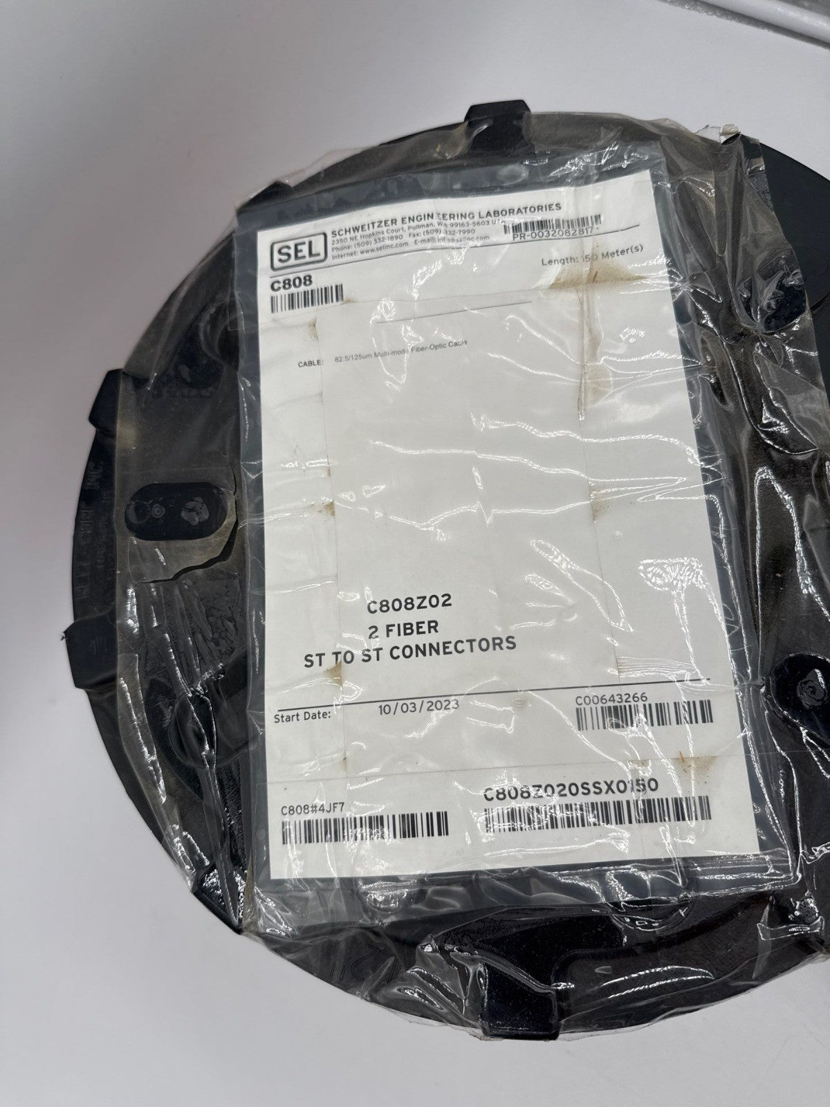 150M SEL C808Z02 2 Fiber ST to ST Connectors Duplex Fiber Optic Cable New