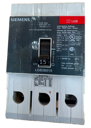 Siemens LGB3B015 Used