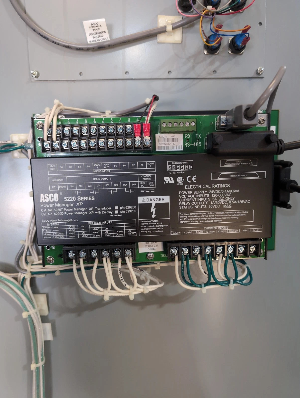 ASCO 7000 Series 1600 Amp 480V 3PH Automatic Transfer Switch G07ATSA31600N5XC Used