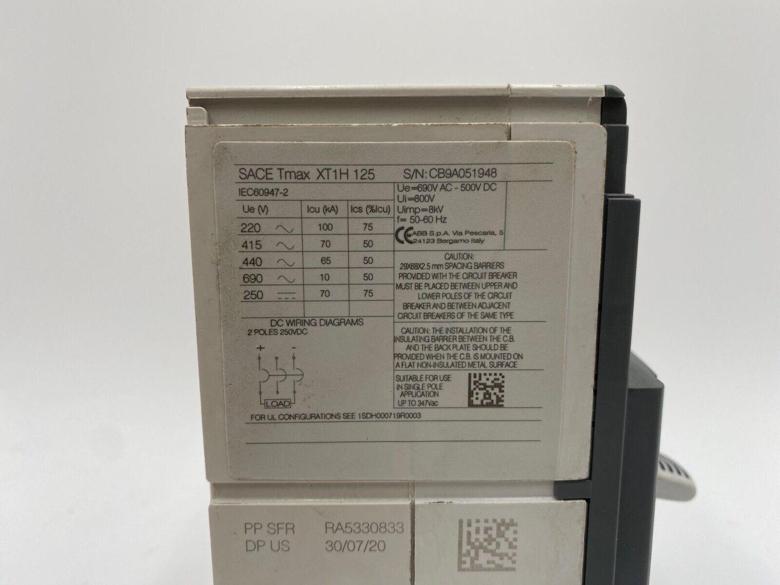 ABB XT1HU3040AYD000XXX Used