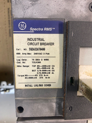 GE APN2312FH2A APN Plug In Panelboard 1200A 240V 3PH 3W Indoor Encl 1200 Amp P494 Used