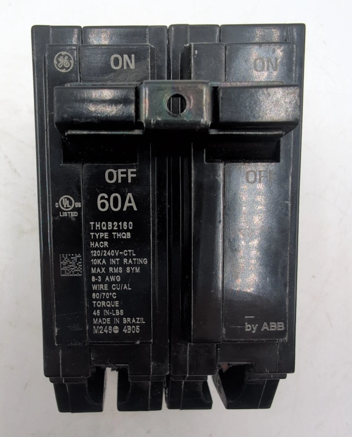 GE THQB2160 Circuit Breaker 60A 2P 120/240V THQB Bolt On 60 Amp 2 Pole NEW NOBOX New