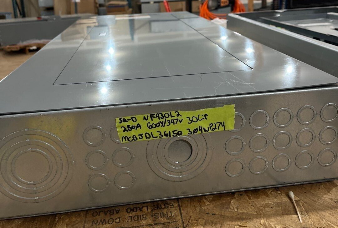 Square D NF430L2 NF Panelboard 250A 600Y/347V 3PH 4W 30 Cir Main JDL36150 MCB P274 Used