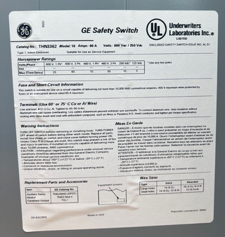 GE THN3362 Used