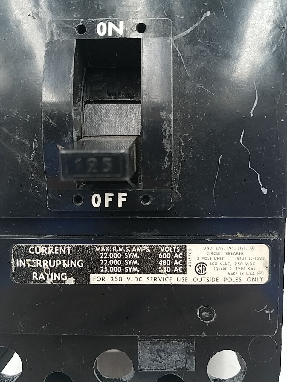 Square D KAL36125 Used