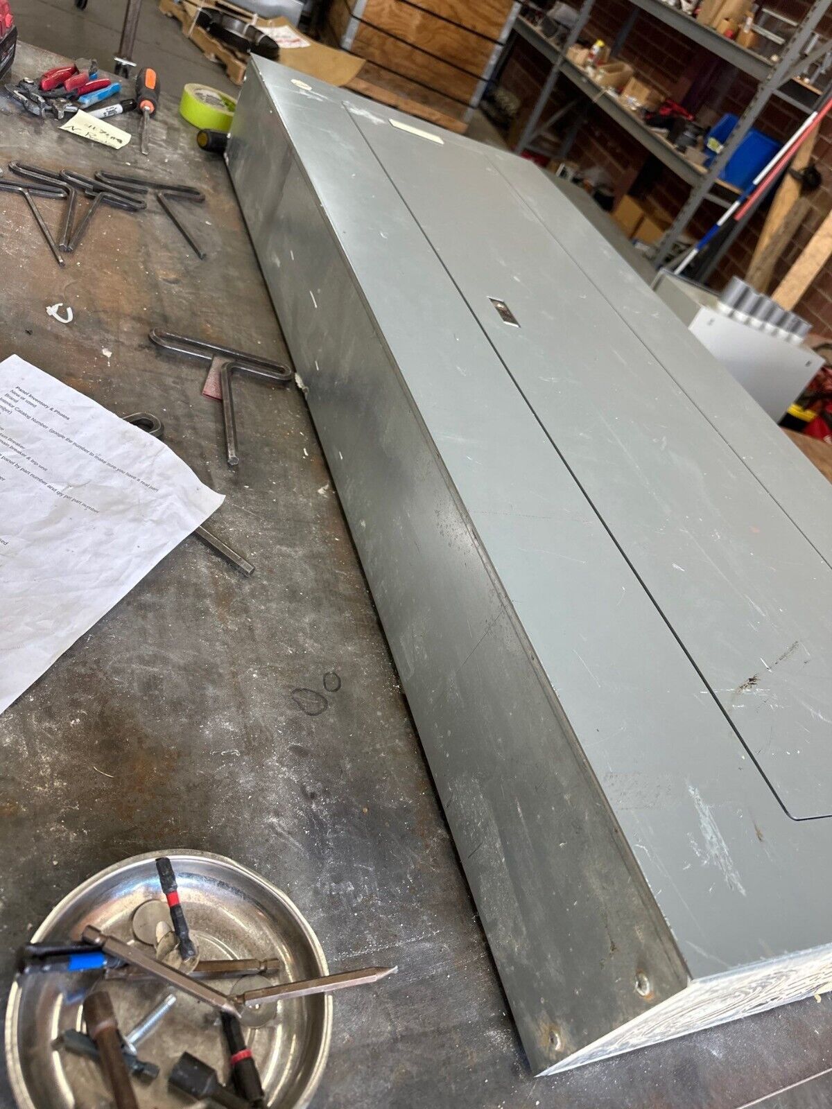 Square D NQOD442M225 Panelboard 225A 208/120V 3PH MCB Indoor Encl 42 Cir Q2L3150 P383 Used