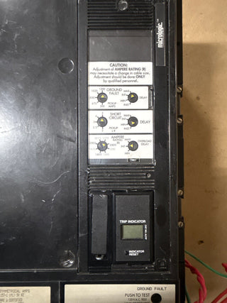 Square D PXF362500GZ Circuit Breaker 2500A 3P 600V Electronic Trip 2500 Amp Used