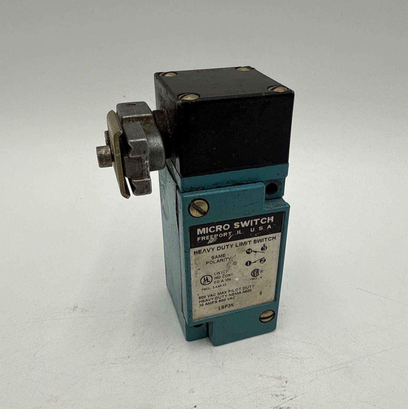 MicroSwitch LSP3K Limit Switch 10A 600V NEMA A600 Heavy Duty New