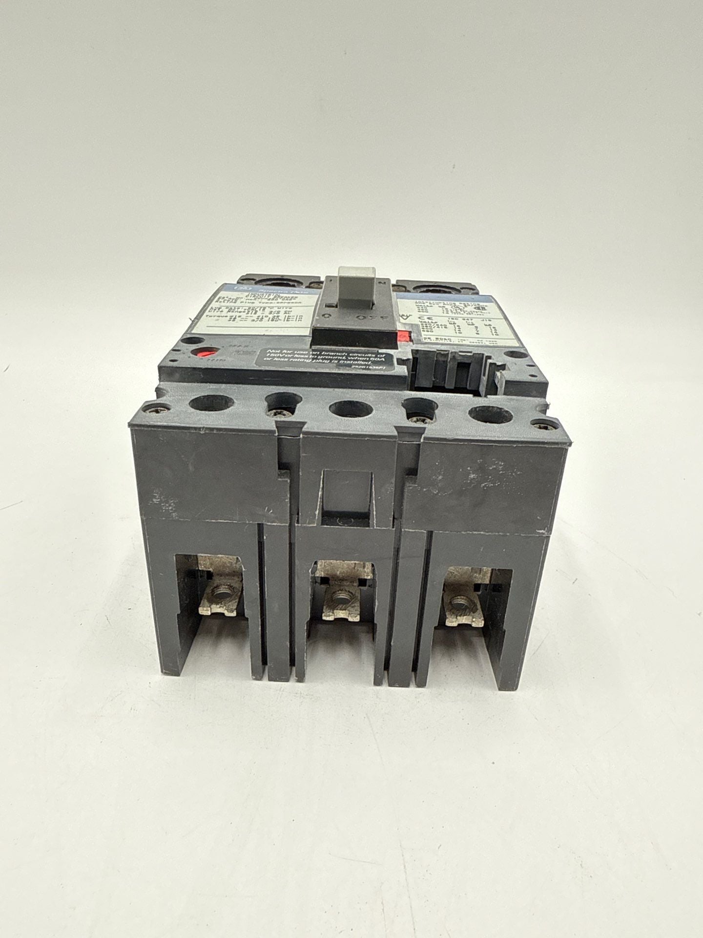 GE SEDA36AT0060 Circuit Breaker 60A 3P 600V Frame 60 Amp 3 Pole NO PLUG Used