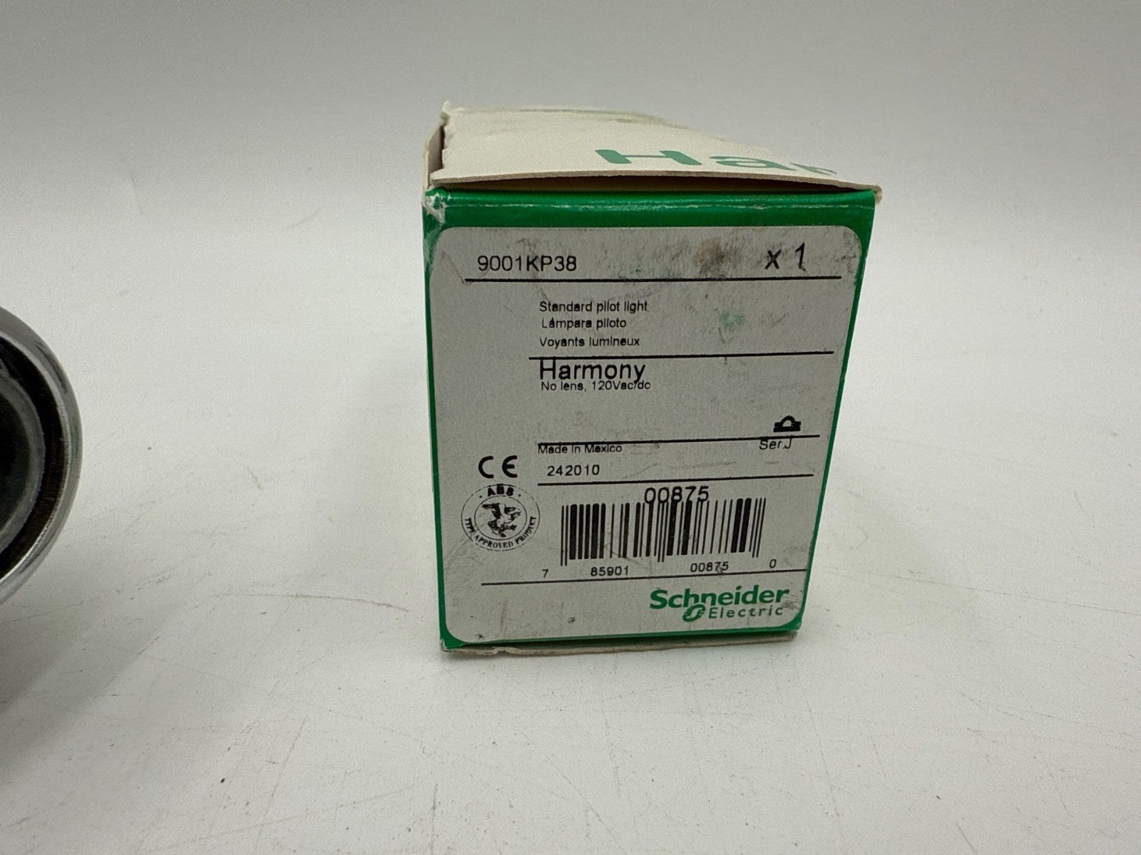 Square D 9001KP38 Pilot Light No Lens 9001 KM38 120V Schneider Electric New
