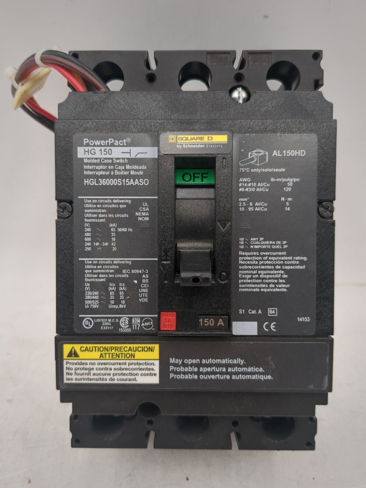 Square D HGL36000S15AASO Used