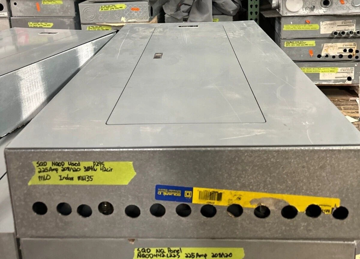 SQUARE D NQOD442L225 Panelboard 225A 208Y/120V 4W 3PH MLO 42Cir 225 Amp Panel Used