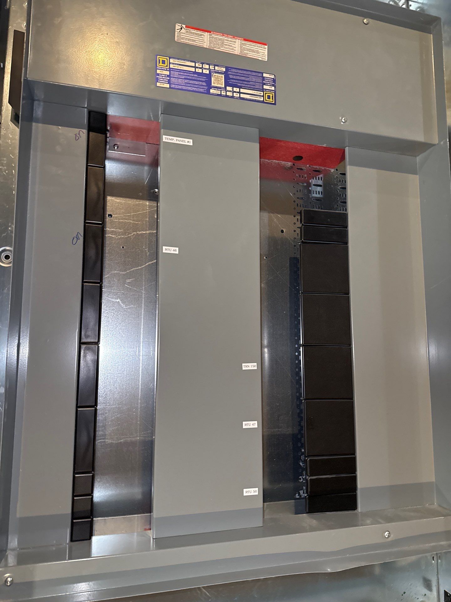 Square D HCP Panelboard 800A 480/277V 3PH 4W 800 Amp Panel MLO 42 Cir HC4268DB Used