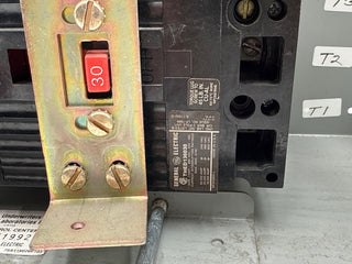 GE 8000 6" 30A MCC Feeder Bucket 30 Amp Breaker THED136030 Used