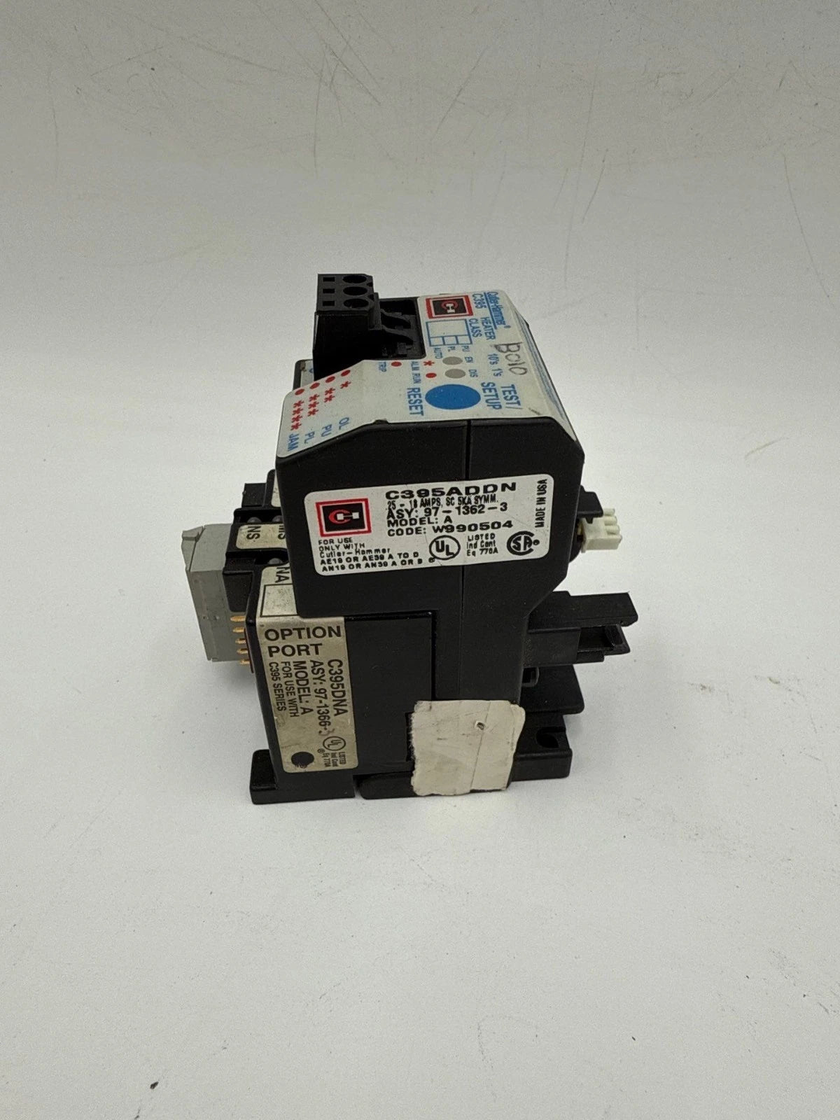 Cutler Hammer C395ADDN C395DNA Overload Assembly .25-18 Amp 3P Used