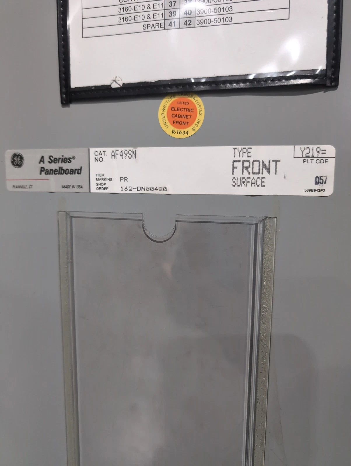 GE AQF3422MB Panelboard 225A 208/120V 3PH 4W 42 Cir MLO Panel 225 Amp AB49B Used