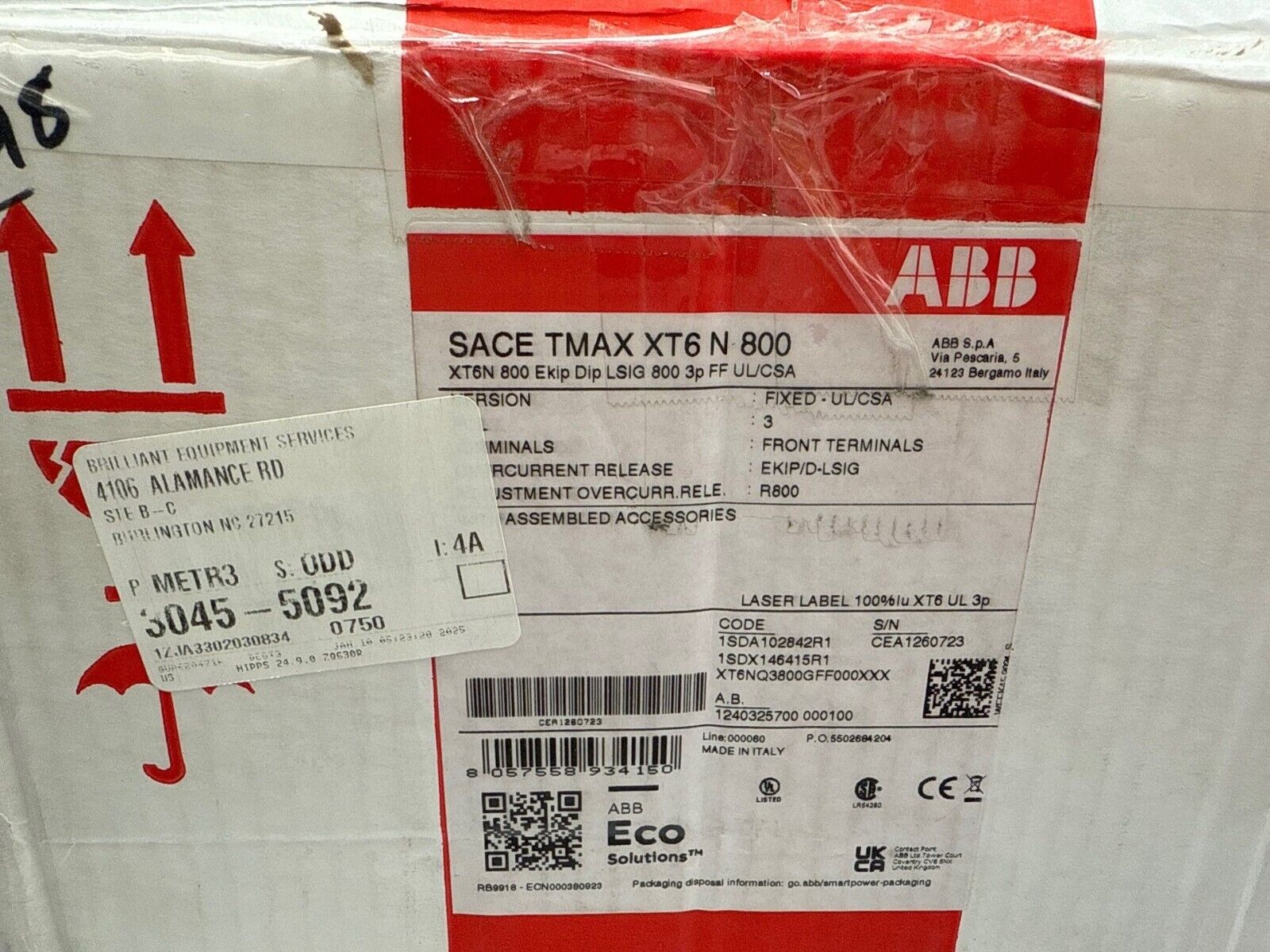 ABB XT6NQ3800GFF000XXX New