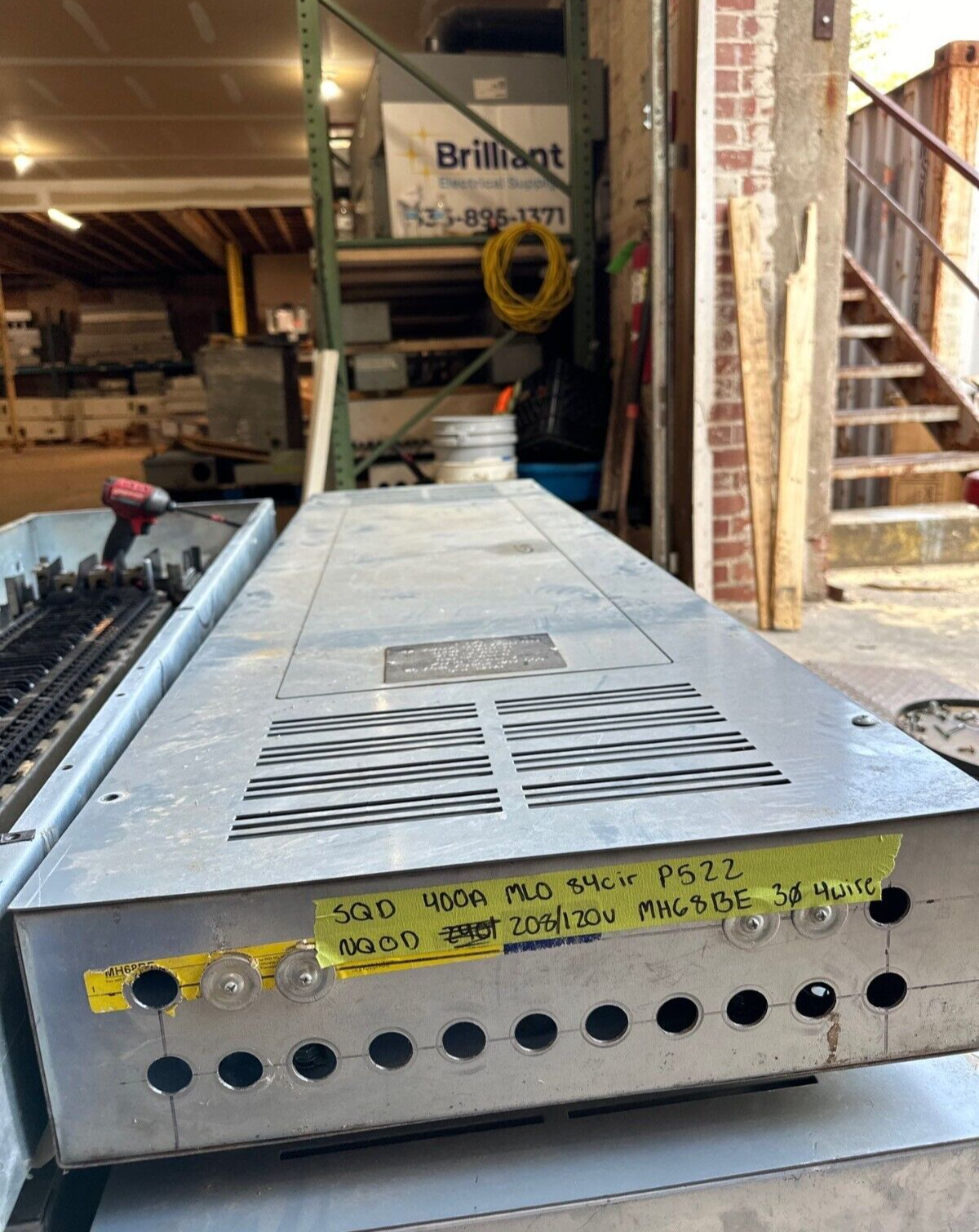 Square D NQ Panelboard 400A 208Y/120V 3PH 4W Indoor Encl 84 Circuit MLO Main Lug P522 Used