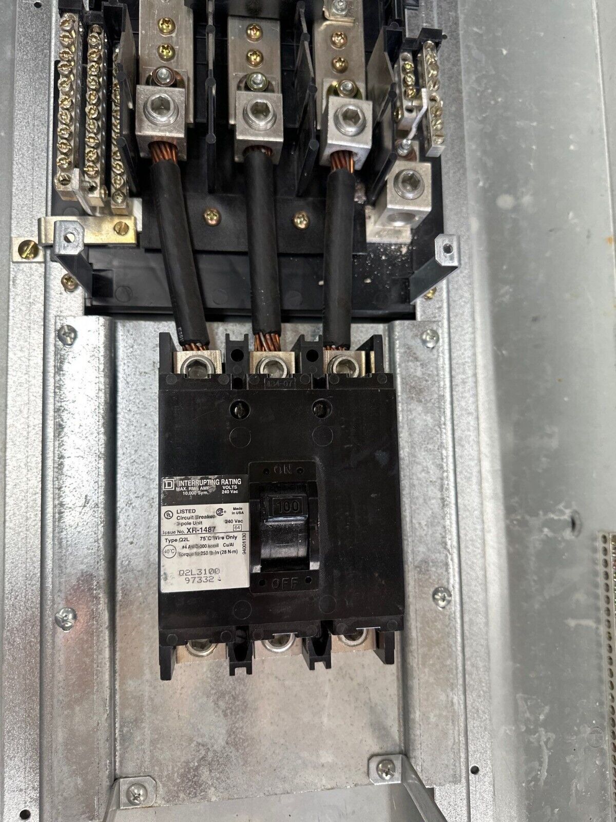 Square D NQOD442M225 NQOD Panelboard 225A 208Y/120V 3PH 4W Main MCB Q2L3100 P397 Used