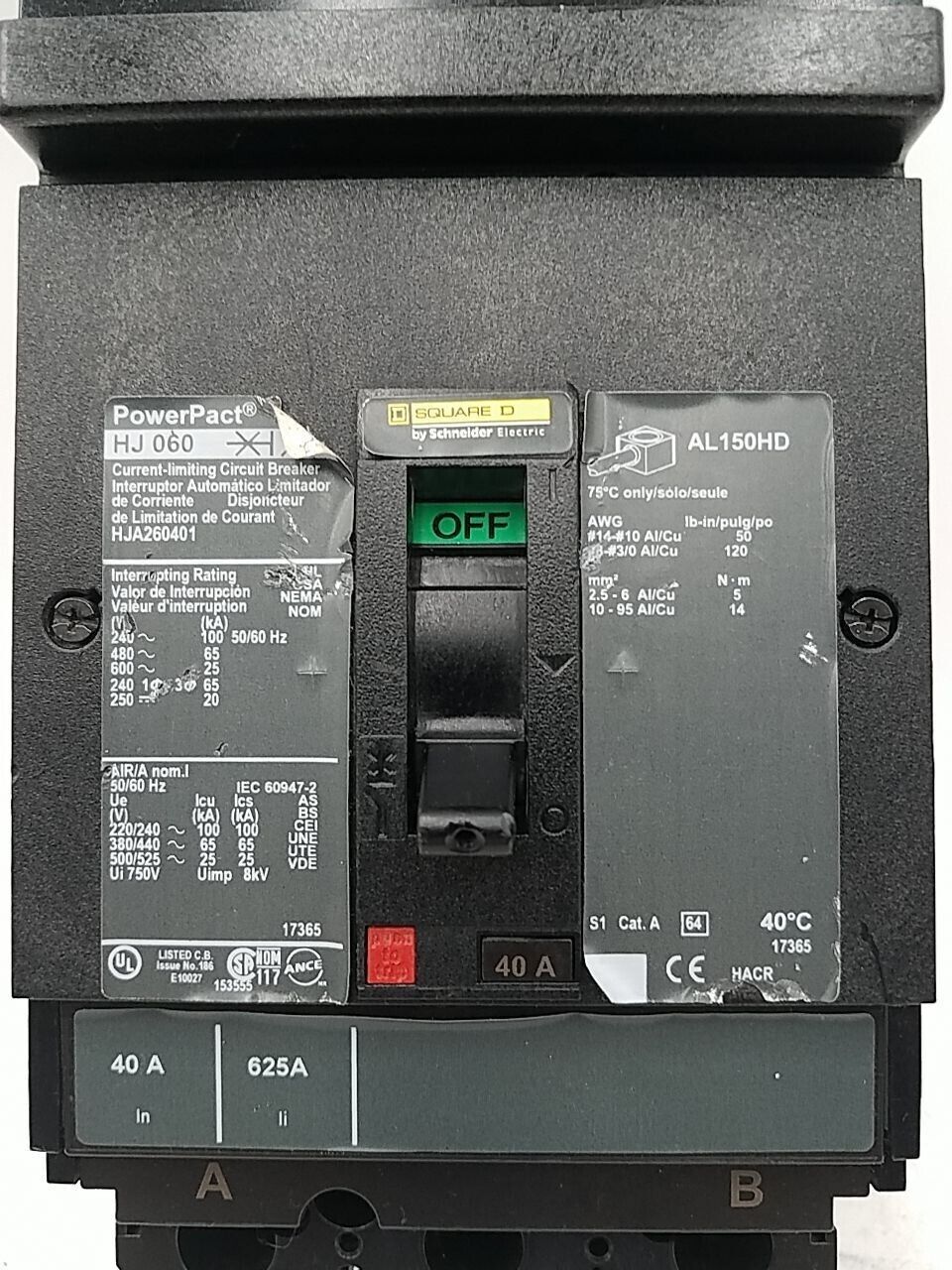 Square D HJA260401 New