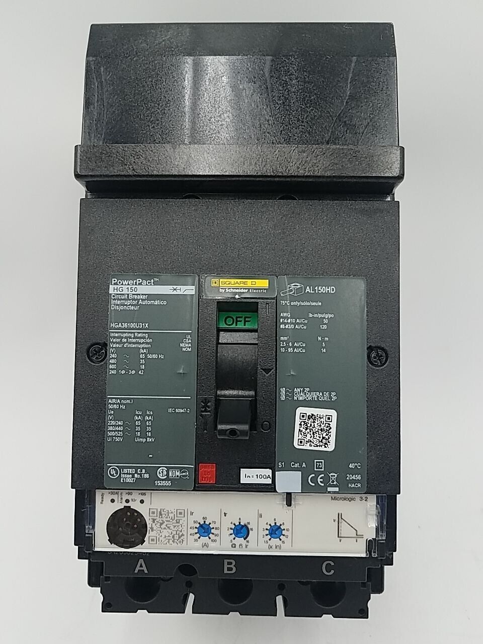 Square D HGA36100U31X New