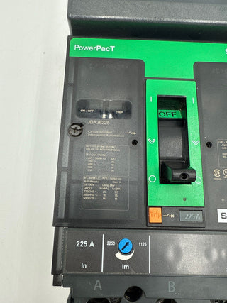 Square D JDA36225 I-Line Circuit Breaker 225A 3P 600V JDA PowerPact 225 Amp New