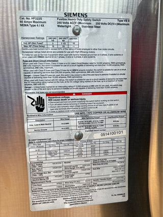 Siemens HF222S Used