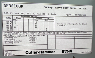 Eaton DH361UGK New