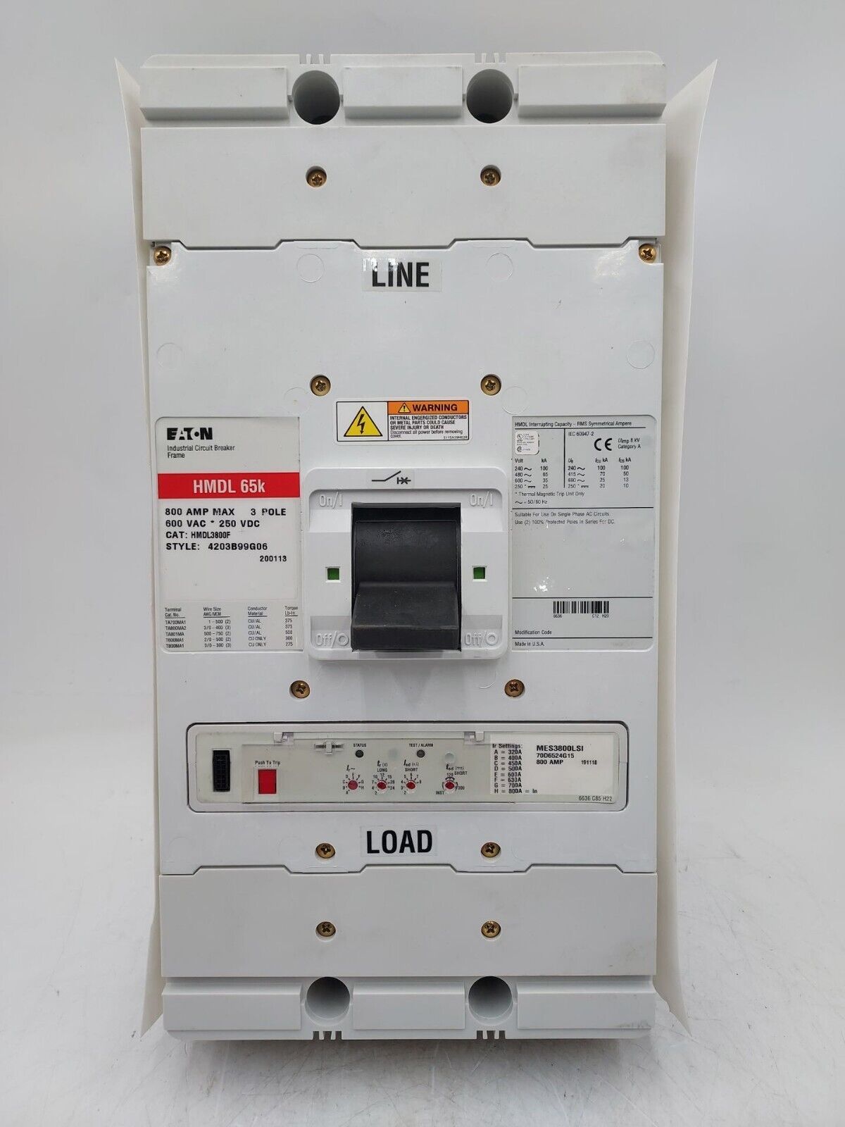 Eaton HMDL3800 New