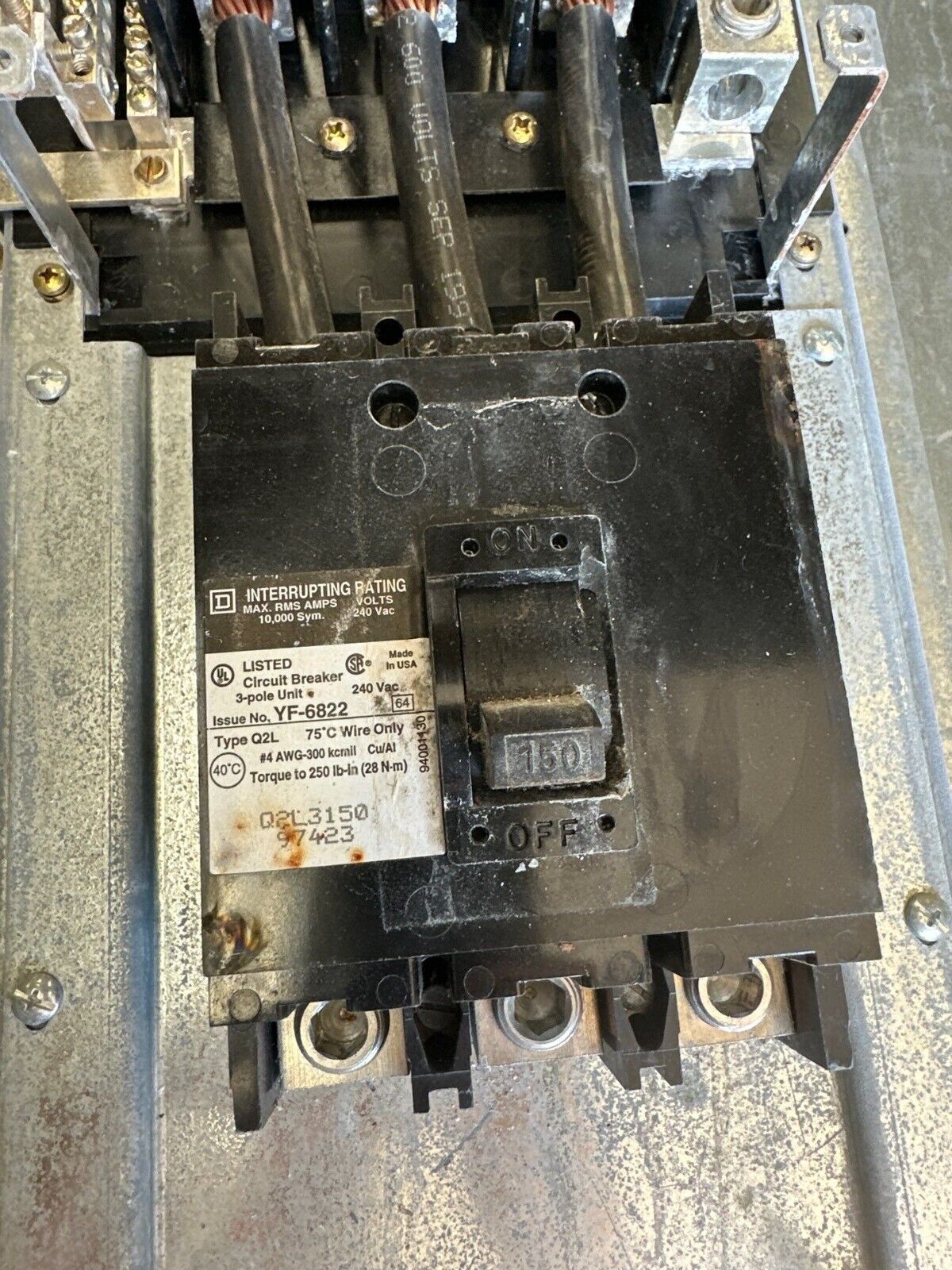 Square D NQOD442M225 Panelboard NQOD 225A 208/120V 3PH 4W MCB 42 Cir Indoor Encl P331 Used