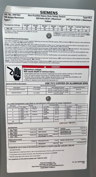 Siemens HNF363 New
