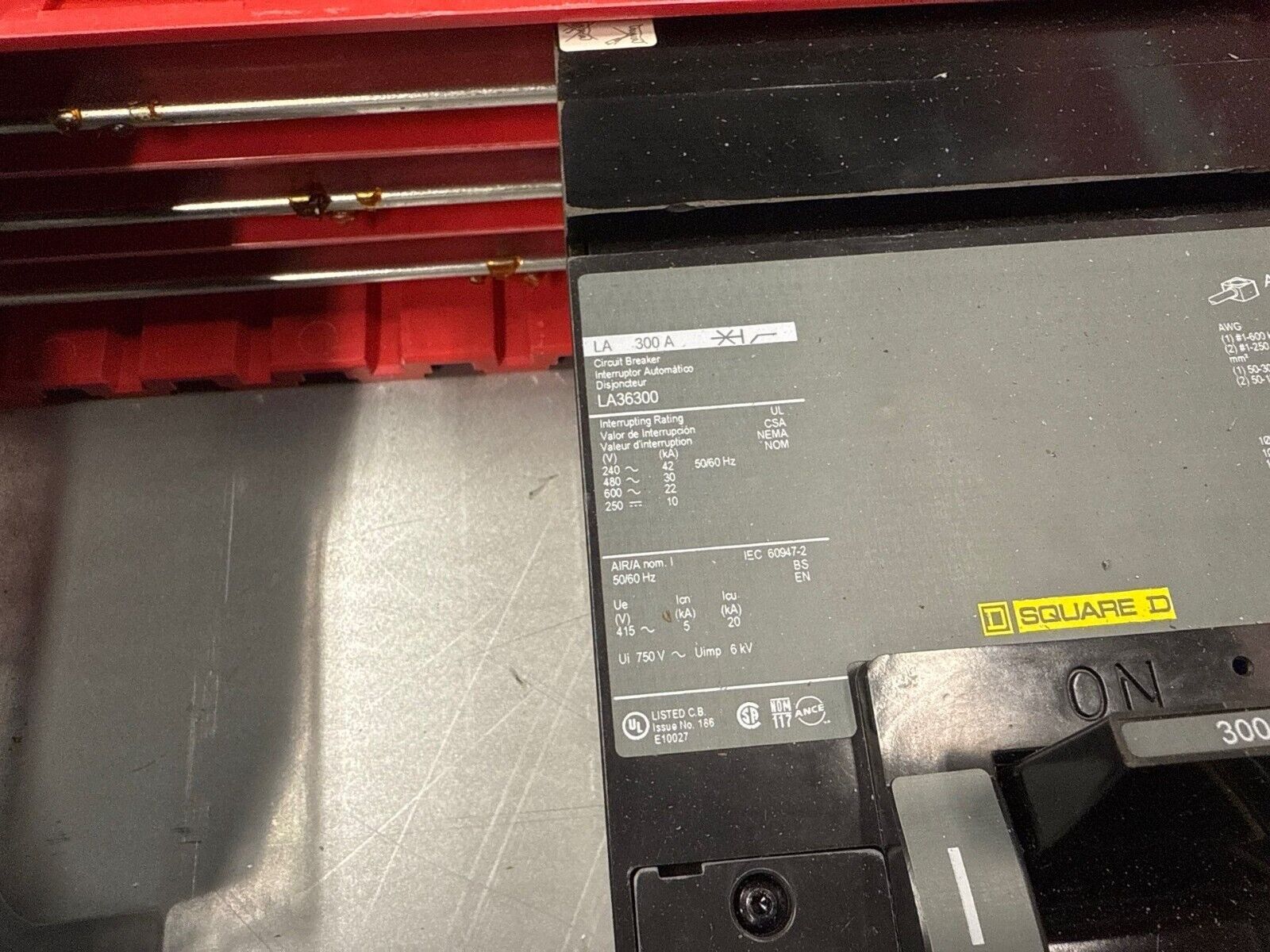 Square D I-Line Panelboard 300A 208/120V 3PH 4W 18 Cir Indoor Encl LA36300 MCB P438 Used