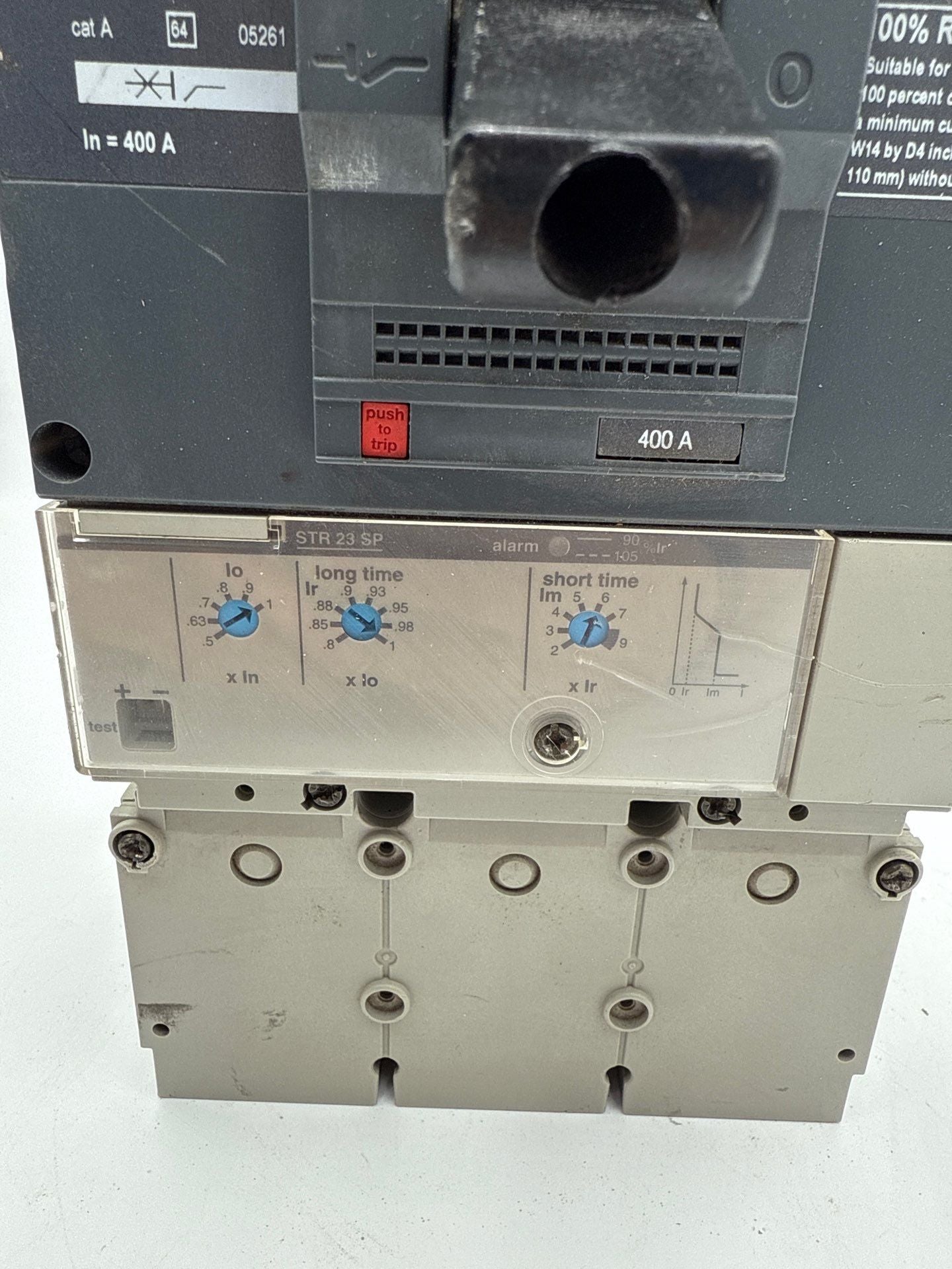 Square D DJM32400E20 Circuit Breaker 400A 3P 240V PowerPact 400 Amp 3 Pole Used