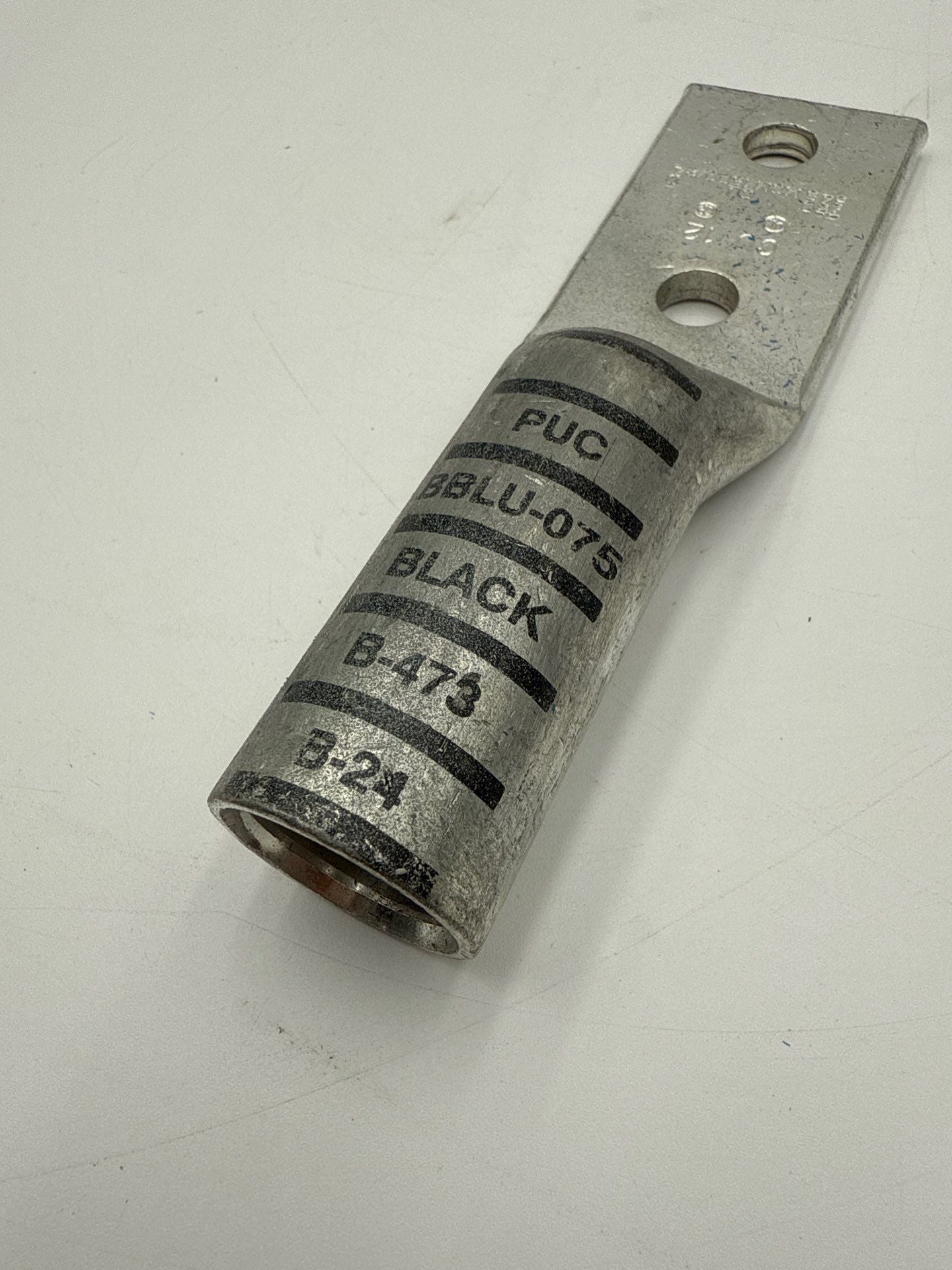 Penn Union BBLU-075D Copper Compression Lug 2 Hole 750kcmil 1/2" Black New