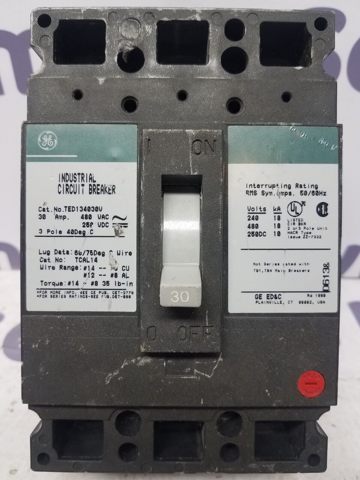 GE TED134030V Used