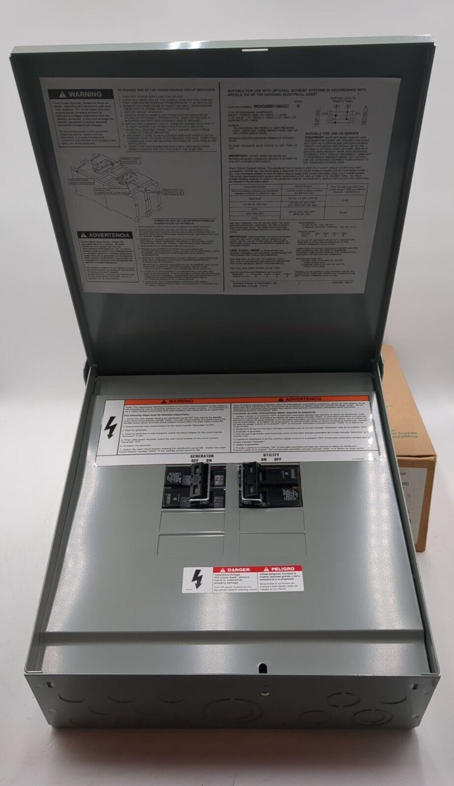 Siemens W0408MB1060GC Standby Power Load Center 60A 120/240V Type 3R New