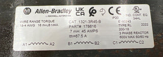 Allen Bradley 1321-3R45-B Input Output Line Reactor 45A 3PH 0.7MH 600V Used